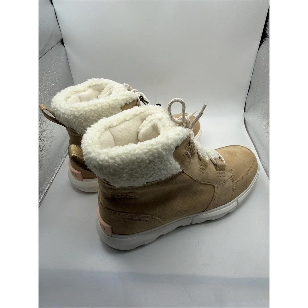 Sorel Explorer II Carnival Cozy Waterproof Women's Boots‎ Canoe/Sea Salt Size 9